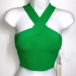 Sculpt Knit Criss Cross Cropped Tank by Aritzia